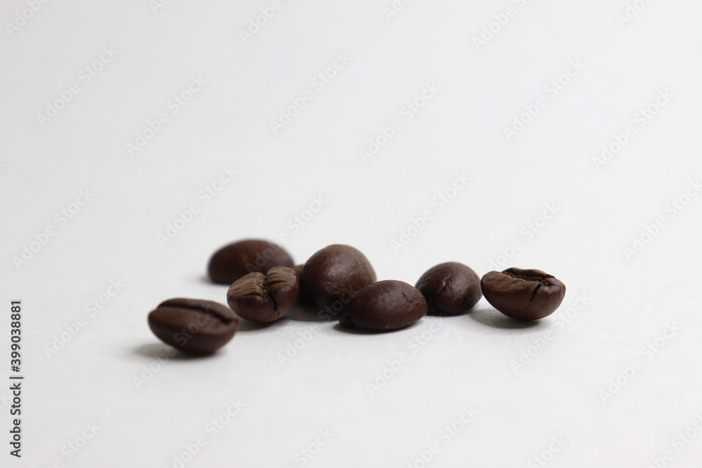 coffee beans on a white background lie beautifully coffee beans on a white background lie beautifully