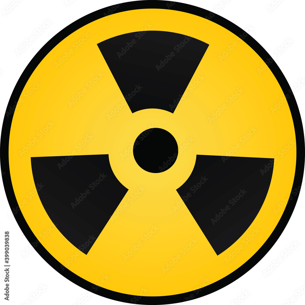 Round radiation sign. vector illustration Round radiation sign. vector illustration