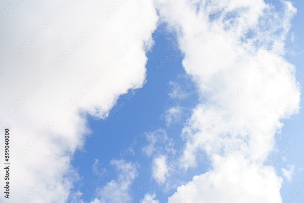 Obraz premium daytime blue sky with white clouds. Weather forecast. 