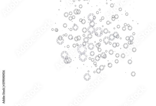 Light Black vector background with bubbles.