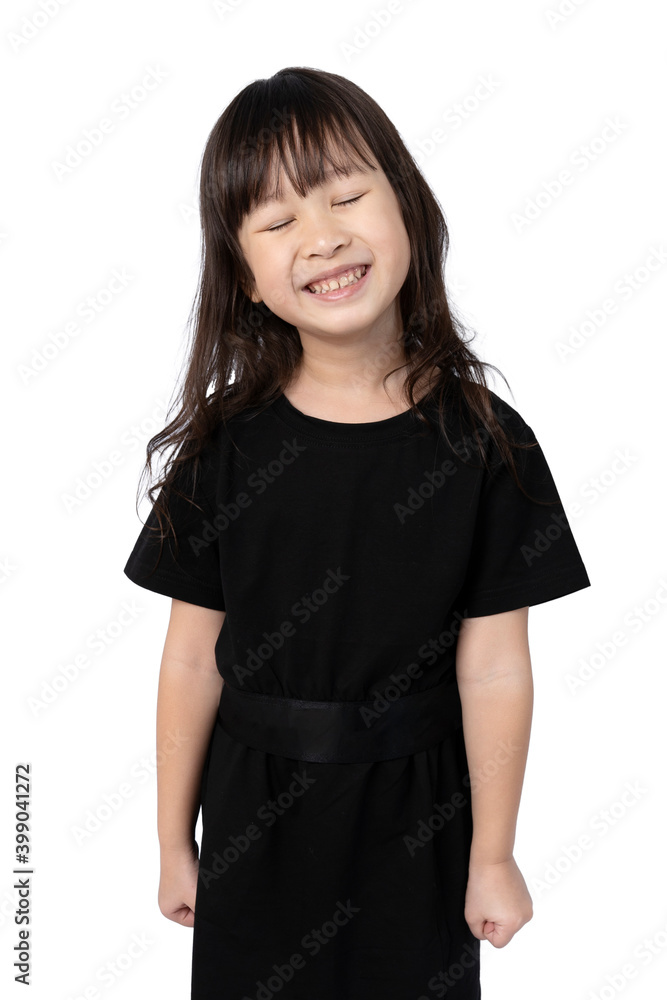 Asian girl happy smiling isolated on white background Asian girl happy smiling isolated on white background
