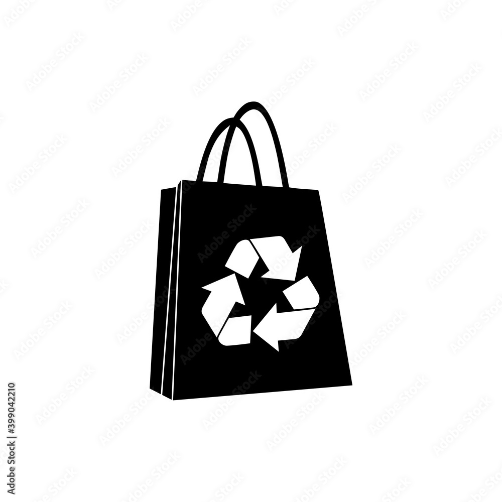 Recycle bag icon isolated on white background Recycle bag icon isolated on white background