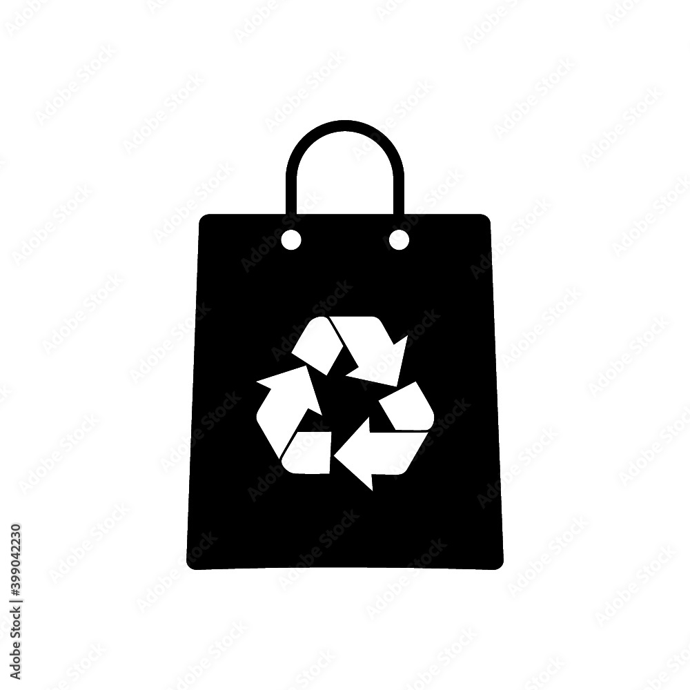 Recycle bag icon isolated on white background Recycle bag icon isolated on white background