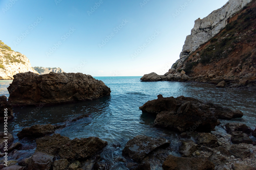 A beautiful little bay next to Valencia in Spain.