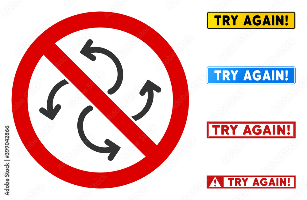 No Swirl Rotation sign with words in rectangular frames. Illustration style is a flat iconic symbol inside red crossed circle on a white background. Simple No Swirl Rotation vector sign, No Swirl Rotation sign with words in rectangular frames. Illustration style is a flat iconic symbol inside red crossed circle on a white background. Simple No Swirl Rotation vector sign,