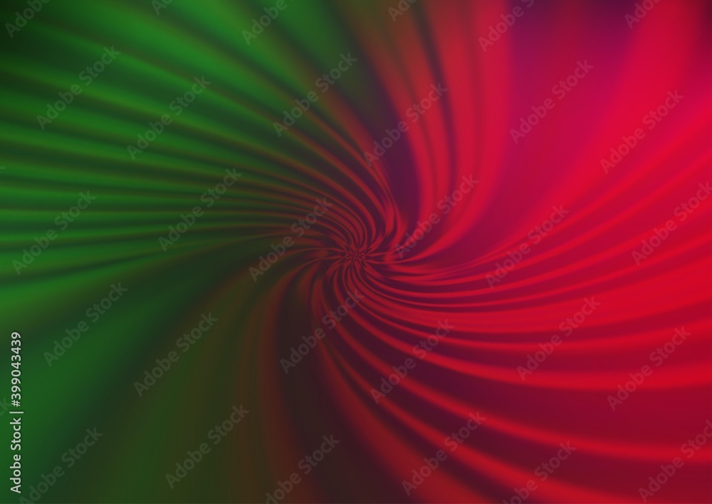 Obraz premium Light Green, Red vector bokeh pattern.
