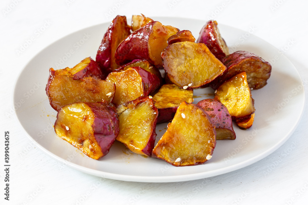 Deep-fried Sugar Glazed Sweet Potato Wedges