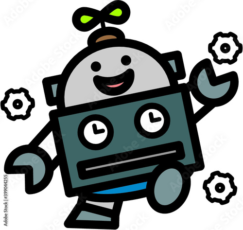かわいいロボットのキャラクター