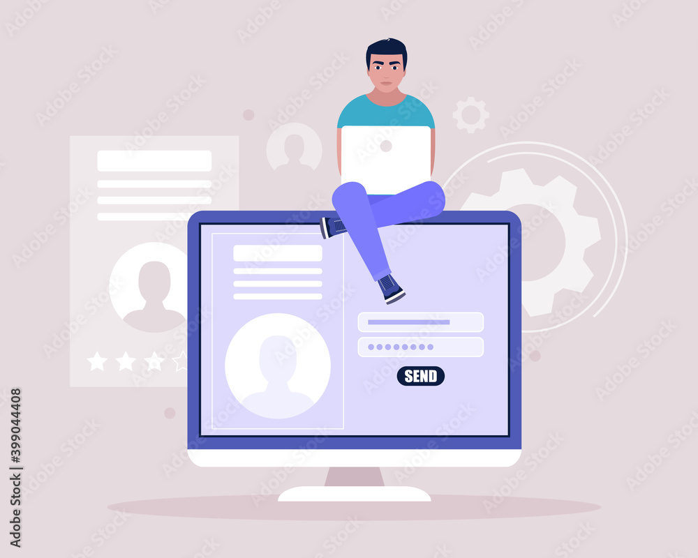 Fototapeta premium Online registration