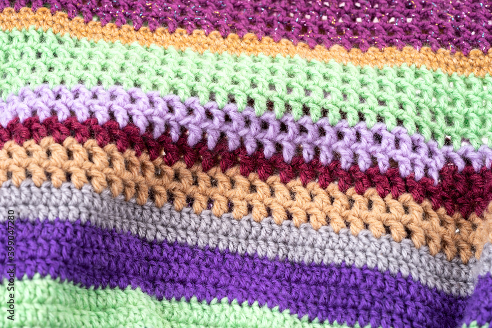 Obraz premium Multi colored wool thread yarn background texture. Wool pattern
