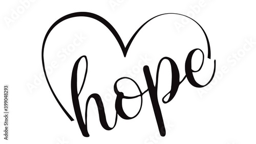 Hand draw hope silhoette video animation