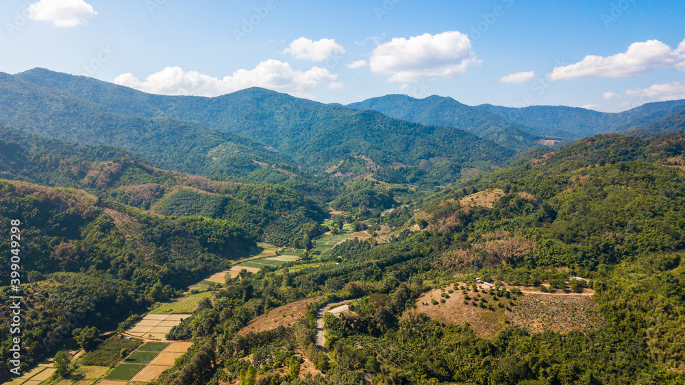 landscape with mountains