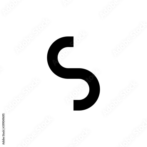 Black letter CD S initial logo icon