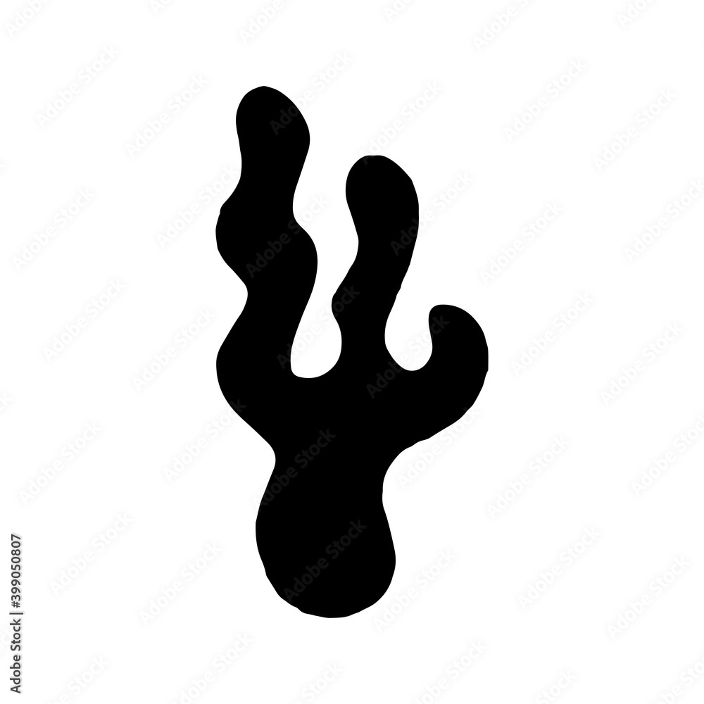 algae sea coral vector sign silhouette algae sea coral vector sign silhouette
