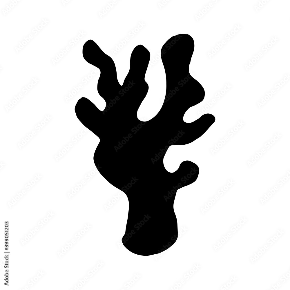 algae sea coral vector sign silhouette algae sea coral vector sign silhouette