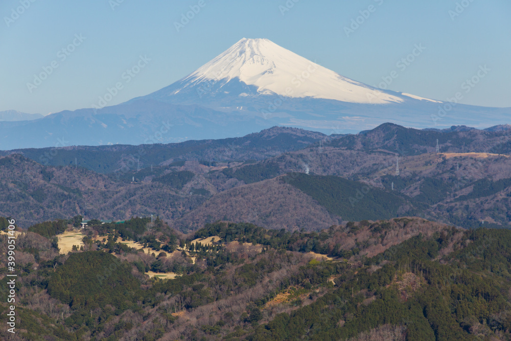 静岡県伊東市大室山からの富士山 静岡県伊東市大室山からの富士山