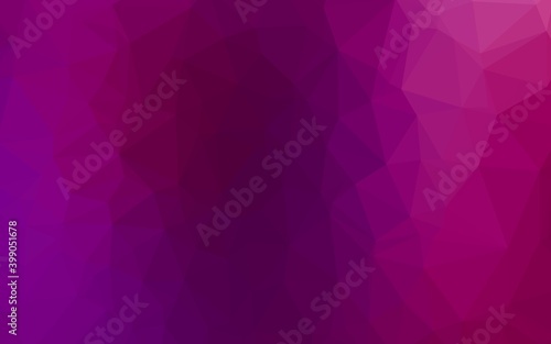 Light Purple vector shining triangular pattern.