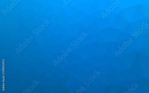 Light BLUE vector shining triangular background.