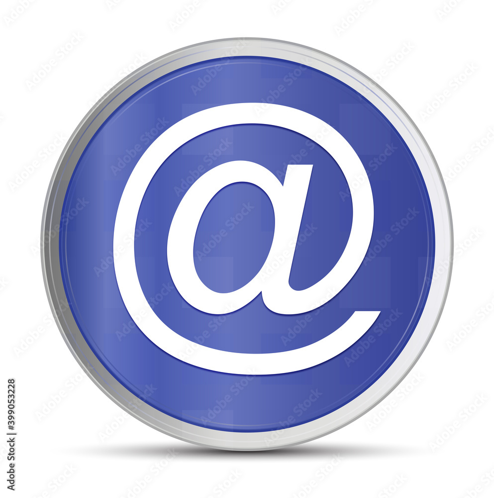 Email address icon prime blue round button vector illustration design silver frame push button Email address icon prime blue round button vector illustration design silver frame push button
