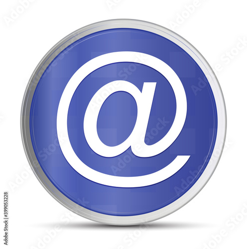 Email address icon prime blue round button vector illustration design silver frame push button