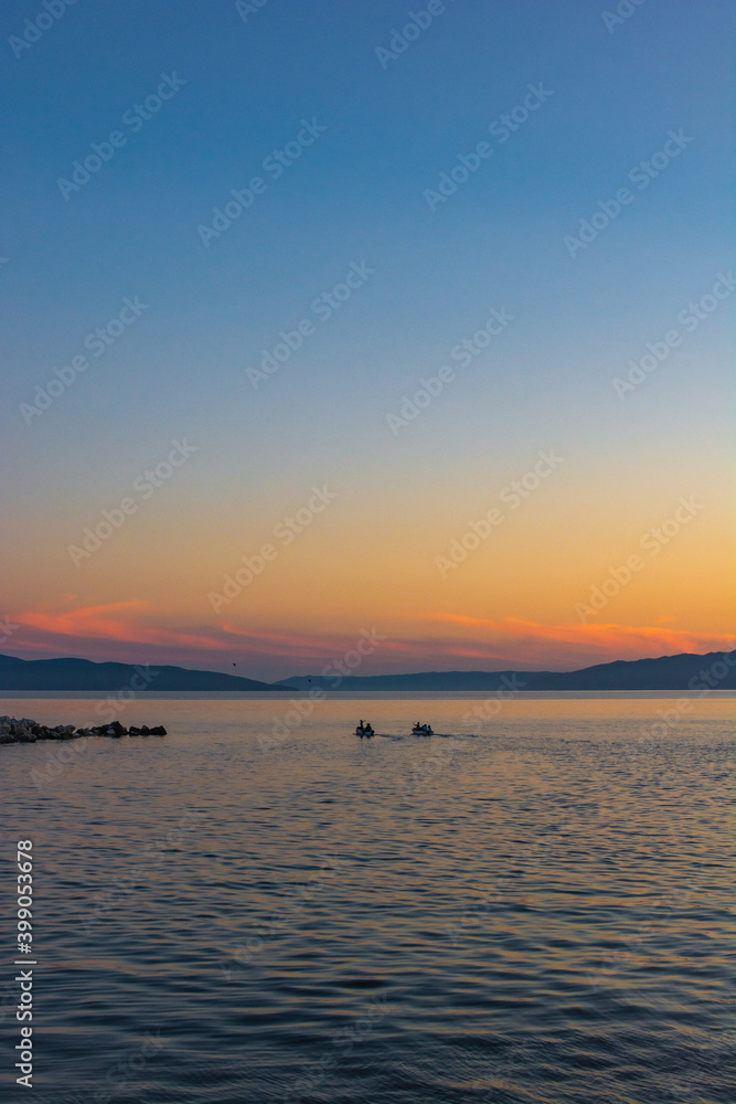 Rijeka, Croatia, European Capital of Culture 2020, sunset sea 