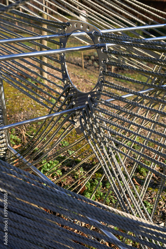 rope and metal fence