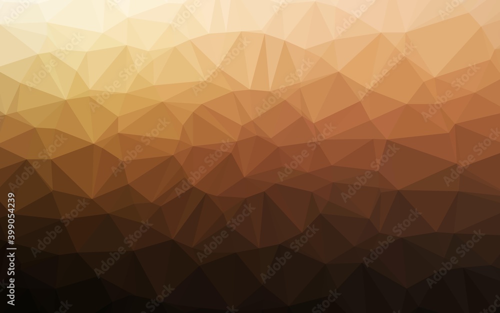 Dark Orange vector triangle mosaic cover.
