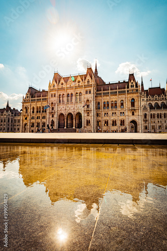 Hungarian parliament building, summer