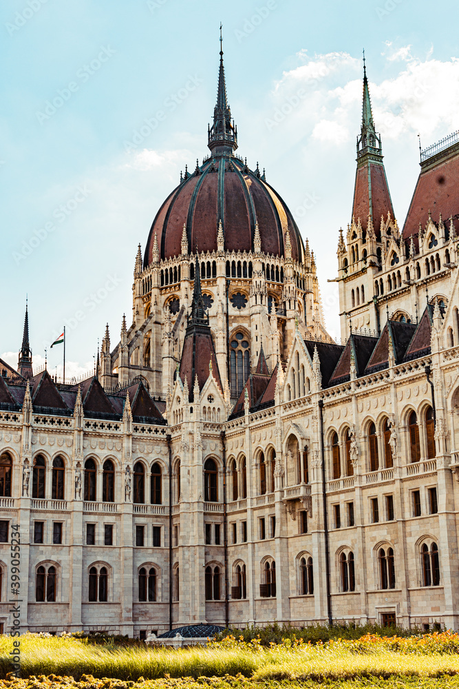 Hungarian parliament building, summer