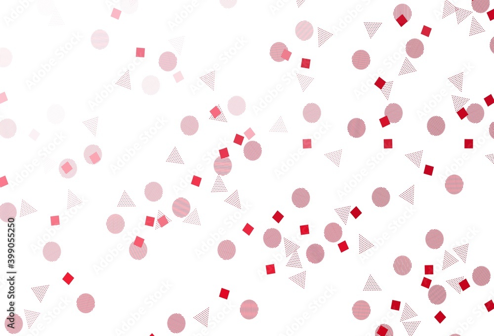 Light Red vector texture with poly style with circles, cubes.