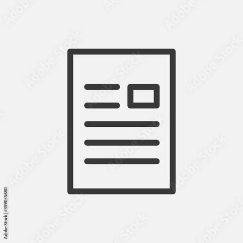File icon isolated on background. Document symbol modern, simple, vector, icon for website design, mobile app, ui. Vector Illustration © Parvin
