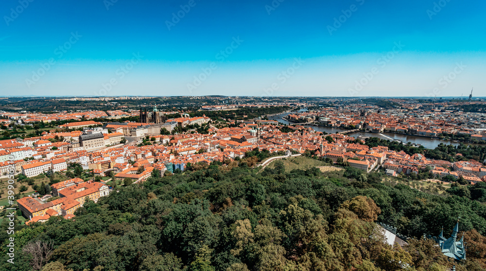 City, Panorama, Prague, Czech Republic, summer, holiday
