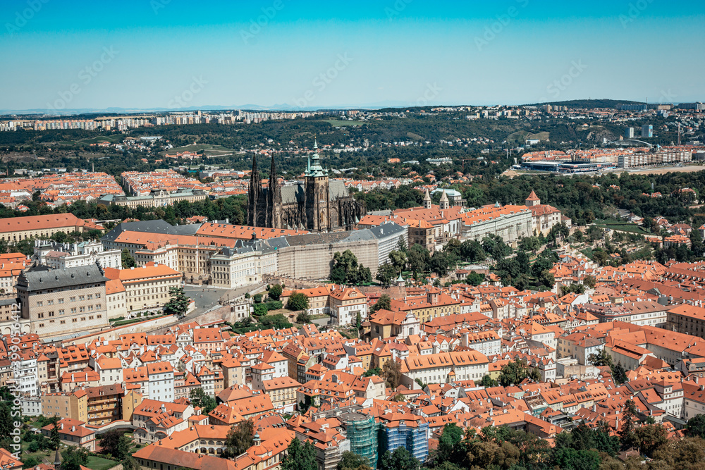 City, Panorama, Prague, Czech Republic, summer, holiday
