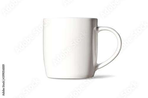 Beautifully shaped coffee mugs isolated on white background.