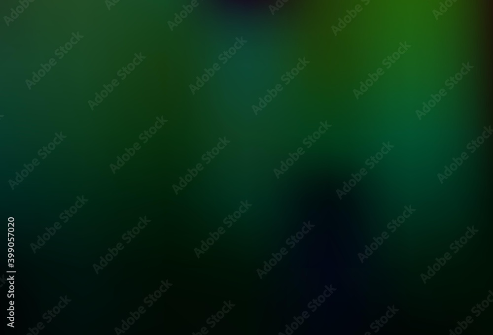 Fototapeta premium Dark Green vector abstract blurred background.