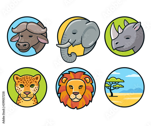 African Big Five animals