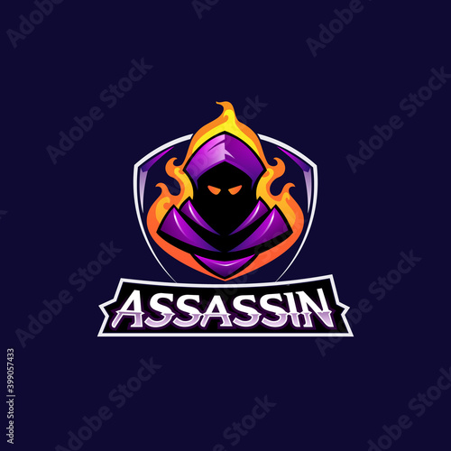 Assassin mascot logo icon vector design