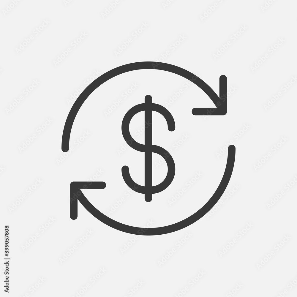 Money convert icon isolated on background. Exchange symbol modern, simple, vector, icon for website design, mobile app, ui. Vector Illustration Money convert icon isolated on background. Exchange symbol modern, simple, vector, icon for website design, mobile app, ui. Vector Illustration
