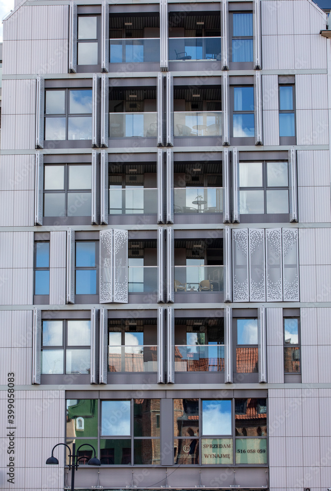 Modern architecture of the granaries island in old town of Gdansk. Poland Modern architecture of the granaries island in old town of Gdansk. Poland