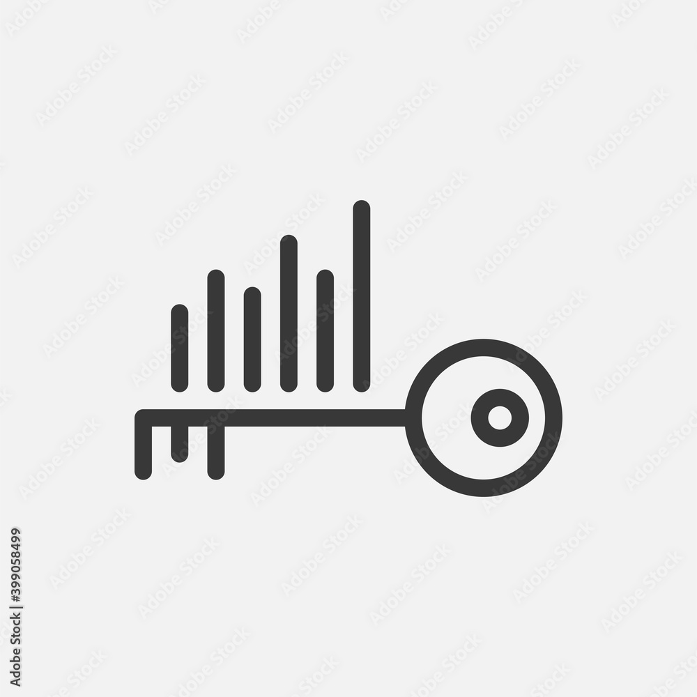 Key icon isolated on background. Solutions symbol modern, simple, vector, icon for website design, mobile app, ui. Vector Illustration Key icon isolated on background. Solutions symbol modern, simple, vector, icon for website design, mobile app, ui. Vector Illustration