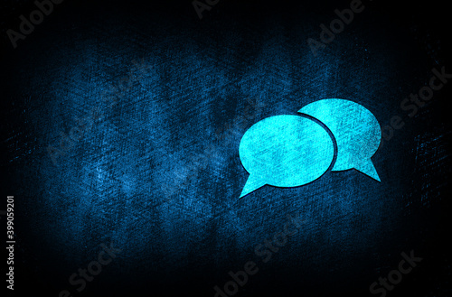 Comment icon abstract blue background illustration digital texture design concept