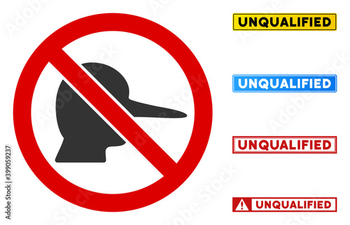 No Liar sign with texts in rectangular frames. Illustration style is a flat iconic symbol inside red crossed circle on a white background. Simple No Liar vector sign, designed for rules, restrictions,