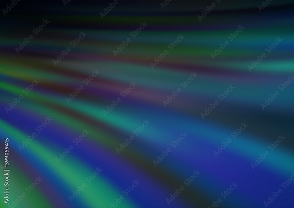 Fototapeta premium Dark Blue, Green vector pattern with lava shapes.