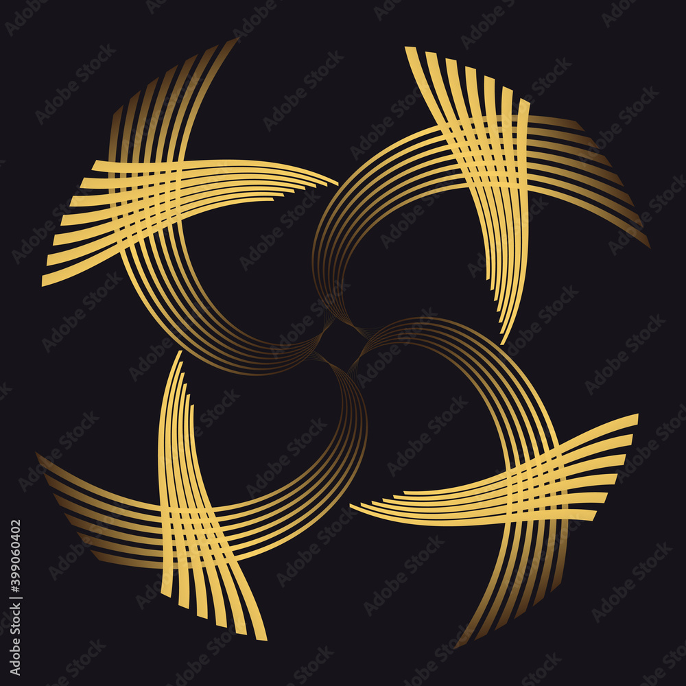 Fototapeta premium Vector black and gold design templates for brochures, flyers, mobile technologies, apps, online services, typographic emblems, logos, banners and infographics. place for inscription