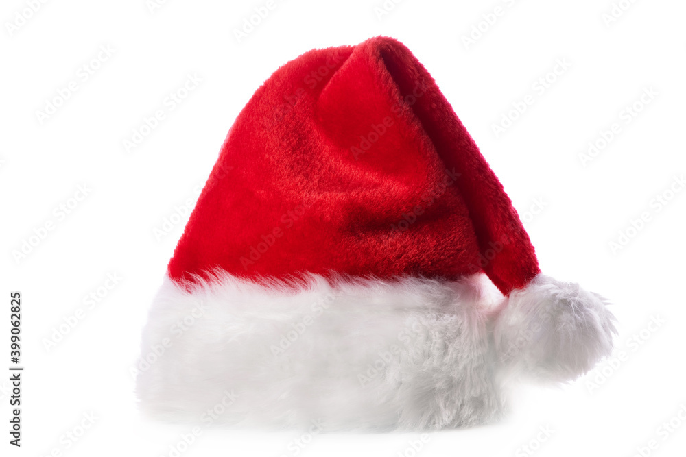 Christmas santa claus hat isolated on white Christmas santa claus hat isolated on white