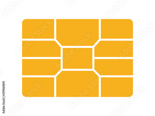The Golden Chip Card. Isolated Vector illustration