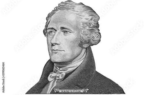 President Hamilton face on the ten dollar bill.