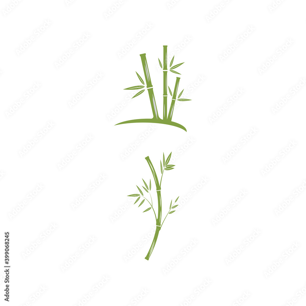 Bamboo Logo Template vector icon illustration design