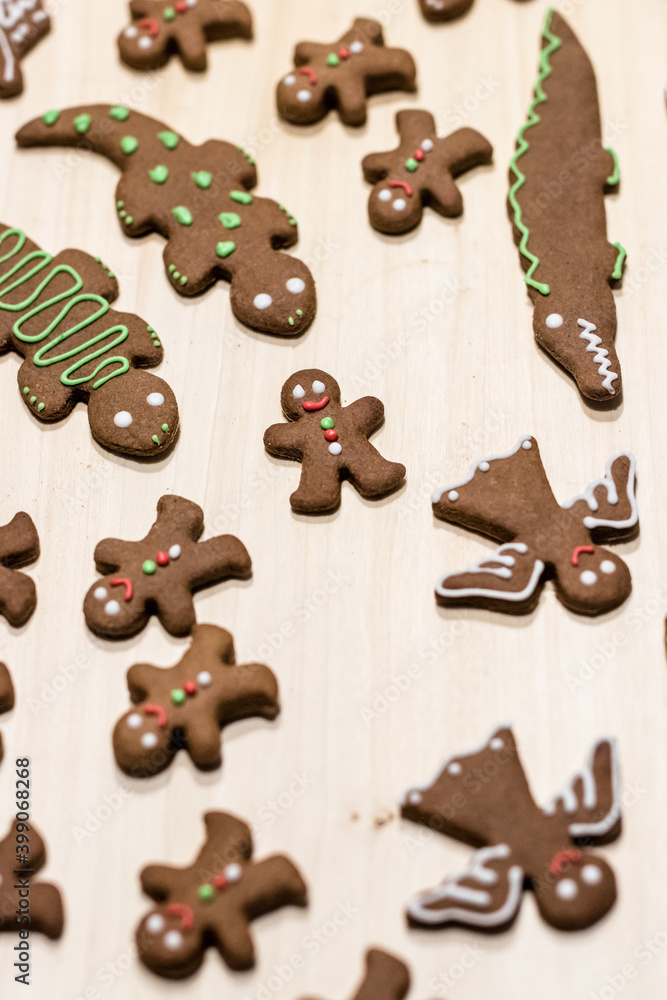 Art of home made christmas gingerbread - gingerbread men and animals Art of home made christmas gingerbread - gingerbread men and animals