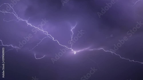 Thunderstorm with Real Flashes of Lightning